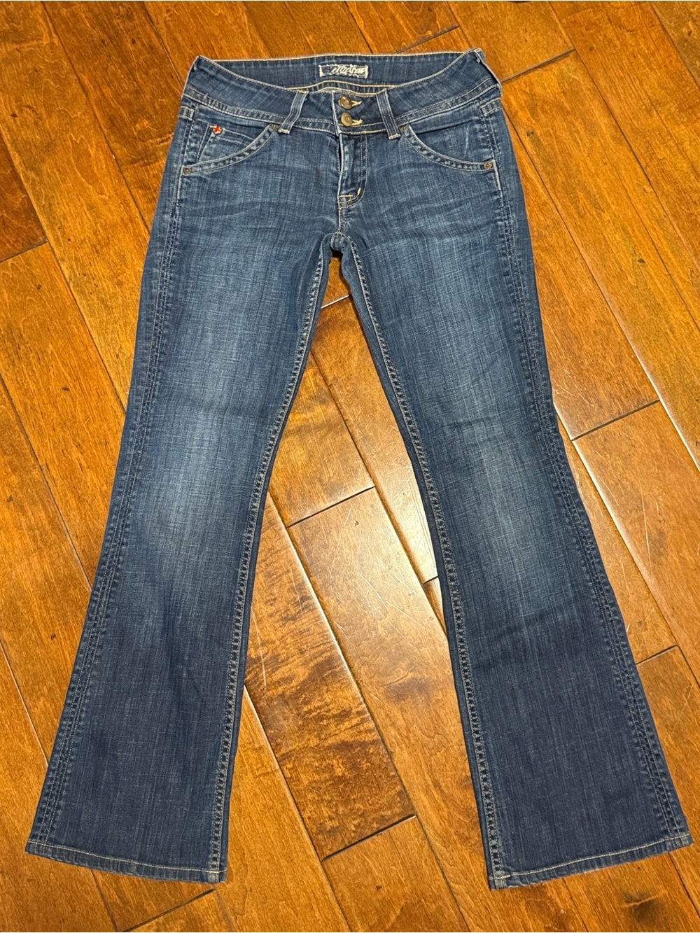 Hudson Y2K Low Rise Jeans Dark Indigo Flare Jeans 27x30 - Picture 4 of 6